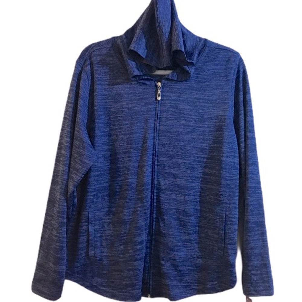Kathy Daniels Hoodie Sweater Cardigan Lightweight Space-dye Sport Gym Athleisure